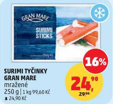 SURIMI TYČINKY GRAN MARE mražené, 250 g