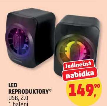 LED REPRODUKTORY USB, 2.0, 1 balení