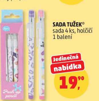 SADA TUŽEK sada 4 ks, holčičí, 1 balení