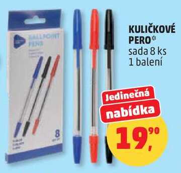 KULIČKOVÉ PERO sada 8 ks, 1 balení