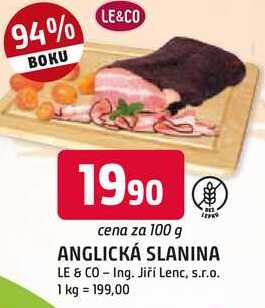 ANGLICKÁ SLANINA 100g