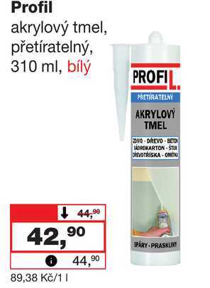 Profil akrylový tmel, přetíratelný, 310 ml