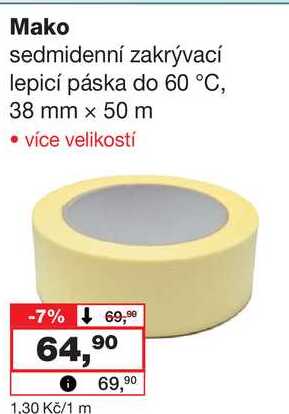 Mako sedmidenní zakrývací lepicí páska