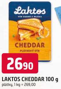 LAKTOS CHEDDAR 100 g plátky
