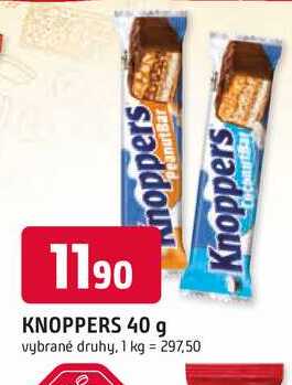 KNOPPERS 40 g vybrané druhy