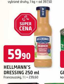 HELLMANN'S FRENCH DRESSING 250 ml