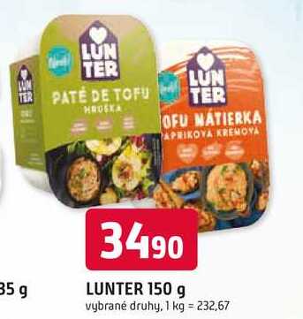 LUNTER 150 g vybrané druhy
