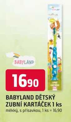BABYLAND DĚTSKÝ ZUBNÍ KARTÁČEK 1 ks měkký