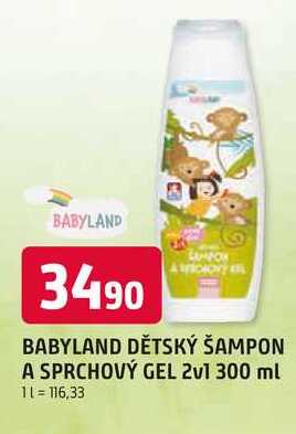 BABYLAND DĚTSKÝ ŠAMPON A SPRCHOVÝ GEL 2v1 300 ml