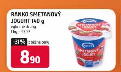 RANKO SMETANOVÝ JOGURT 140 g