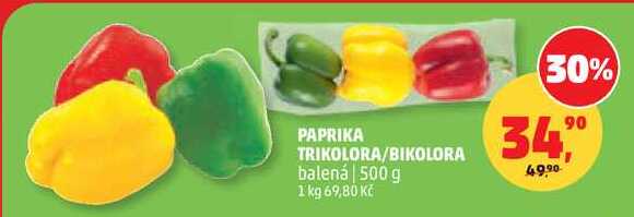 PAPRIKA TRIKOLORA/BIKOLORA balená, 500 g  