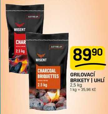 GRILOVACÍ BRIKETY | UHLÍ 2,5kg