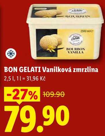 BON GELATI Vanilková zmrzlina, 2,5 l