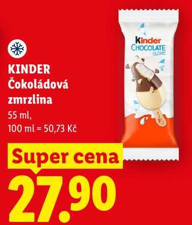 KINDER Čokoládová zmrzlina, 55 ml