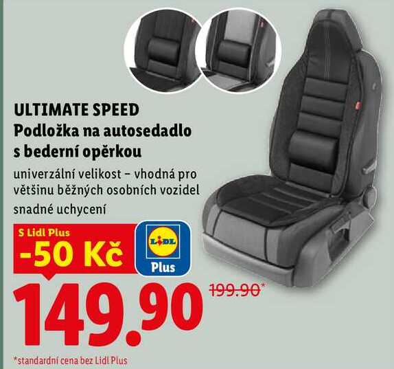 ULTIMATE SPEED Podložka na autosedadlo s bederní opěrkou 