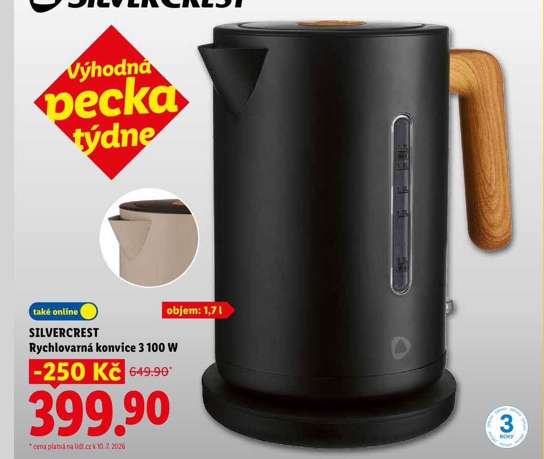 SILVERCREST Rychlovarná konvice 3 100 W 