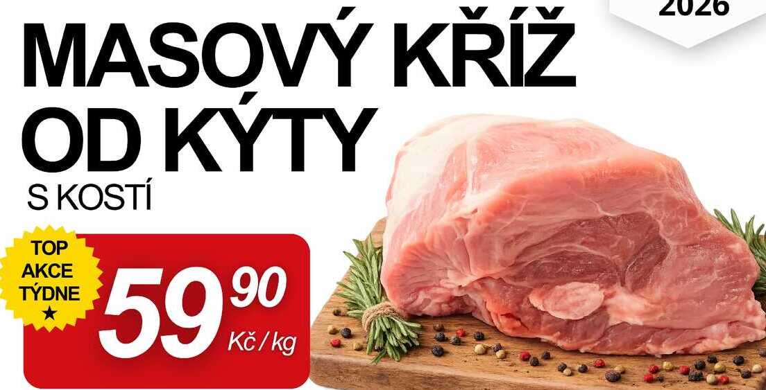 Masový kříž od kýty s kostí, 1 kg