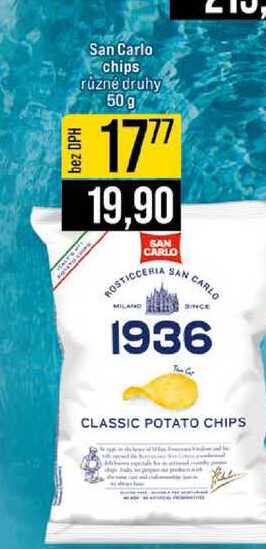 San Carlo chips různé druhy 50 g