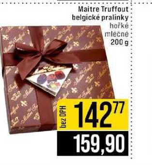 Maitre Truffout belgické pralinky hořké mléčně 200 g