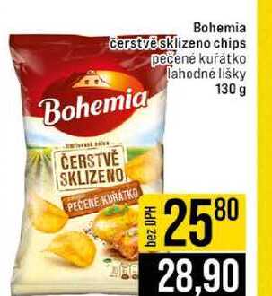 Bohemia čerstvě sklizeno chips pečené kuřatko lahodné lišky 130 g