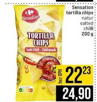 Sensation tortilla chips natur salted chilli 200 g