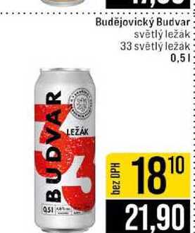 Budějovický Budvar světlý ležák 33 světlý ležák 0,5l