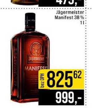 Jägermeister Manifest 38% 1l