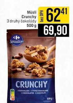 Müsli Crunchy 3 druhy čokolády 500 g