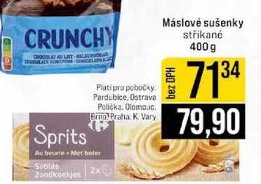 Máslové sušenky stříkané 400g