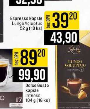 Espresso kapsle Lungo Voluptuo 52 g (10 ks)
