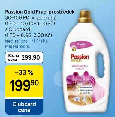 Passion Gold Prací prostředek, 30-100 PD, více druhů 