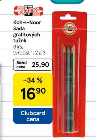 Koh-I-Noor Sada grafitových tužek 3 ks, tvrdost 1, 2 a 3