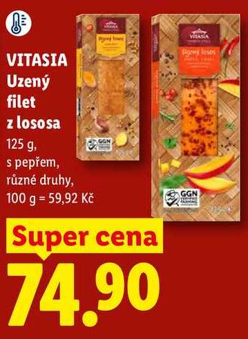 VITASIA Uzený filet z lososa, 125 g