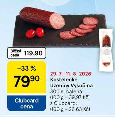 Kostelecké Uzeniny Vysočina, 300 g 