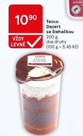 Tesco Dezert se šlehačkou, 200 g