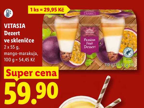 VITASIA Dezert ve skleničce, 2x 55 g