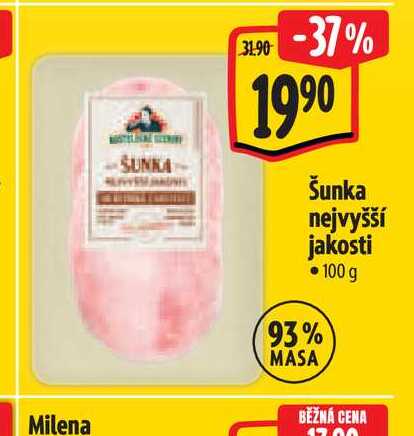 Šunka nejvyšší jakosti 100 g