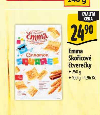   Emma Skořicové čtverečky  250 g 