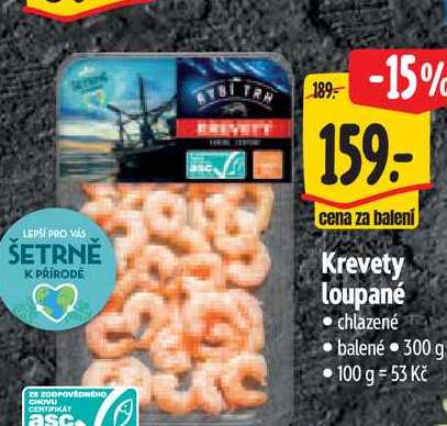   Krevety loupané 300 g