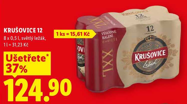 KRUŠOVICE 12, 8x 0,5 l