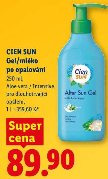 CIEN SUN Gel/mléko po opalování, 250 ml