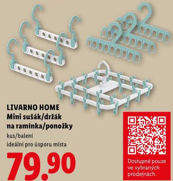LIVARNO HOME Mini sušák/držák na ramínka/ponožky 