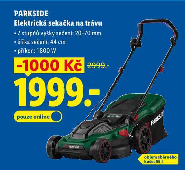 PARKSIDE Elektrická sekačka na trávu