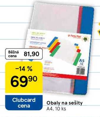 Obaly na sešity, A4, 10 ks 