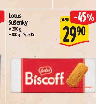 Lotus Sušenky  200 g   v akci