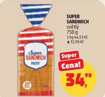 SUPER SANDWICH světlý, 750 g 