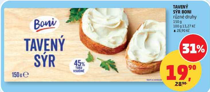TAVENÝ SÝR BONI různé druhy, 150 g