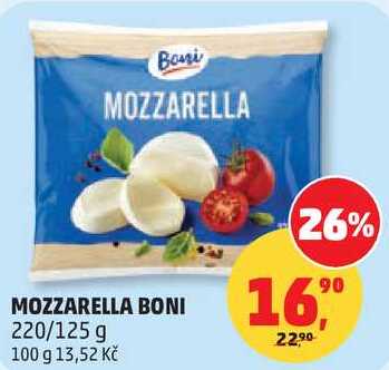 MOZZARELLA BONI, 220/125 g 