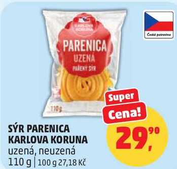 SÝR PARENICA KARLOVA KORUNA uzená, 110 g