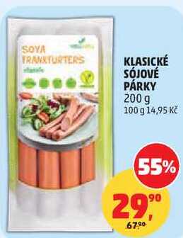 KLASICKÉ SÓJOVÉ PÁRKY, 200 g   